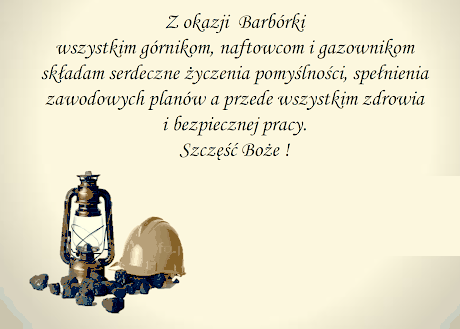 Szaro biała kartka z życzeniami z okazji dnia górnika